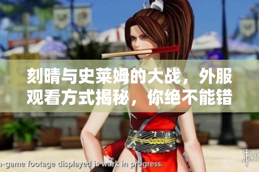 刻晴与史莱姆的大战，外服观看方式揭秘，你绝不能错过的精彩内容