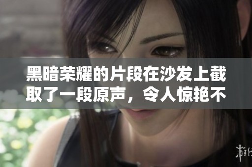 黑暗荣耀的片段在沙发上截取了一段原声，令人惊艳不已