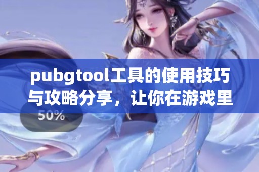 pubgtool工具的使用技巧与攻略分享，让你在游戏里轻松获胜！