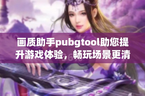 画质助手pubgtool助您提升游戏体验，畅玩场景更清晰的PUBG！