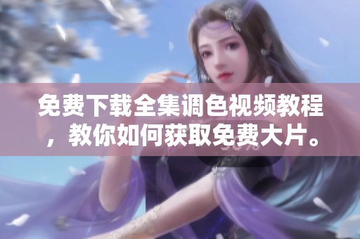 免费下载全集调色视频教程，教你如何获取免费大片。