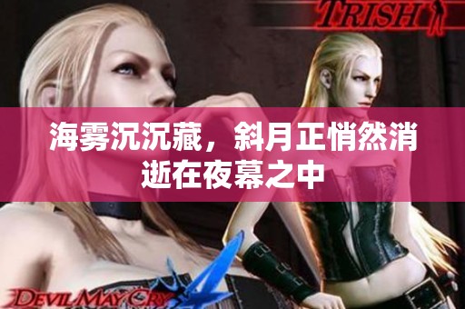 海雾沉沉藏，斜月正悄然消逝在夜幕之中