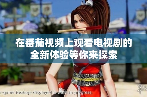 在番茄视频上观看电视剧的全新体验等你来探索