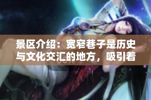 景区介绍：宽窄巷子是历史与文化交汇的地方，吸引着无数游客前来探访