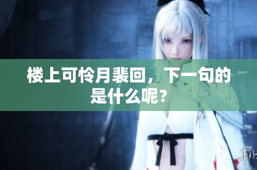 楼上可怜月裴回，下一句的是什么呢？