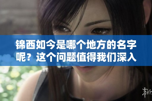 锦西如今是哪个地方的名字呢？这个问题值得我们深入探讨。