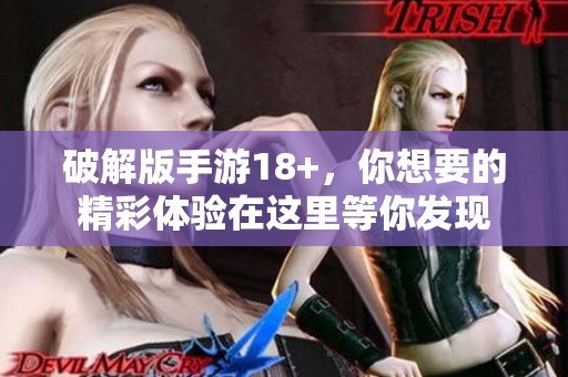 破解版手游18+，你想要的精彩体验在这里等你发现