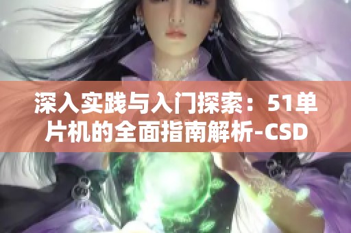 深入实践与入门探索：51单片机的全面指南解析-CSDN博客