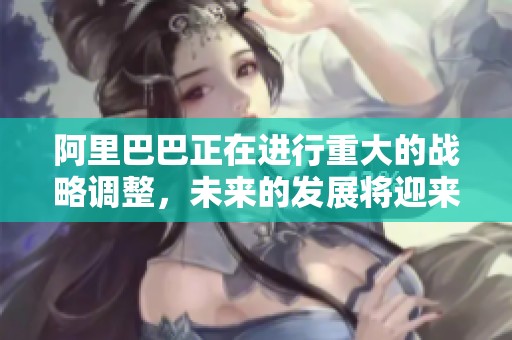 阿里巴巴正在进行重大的战略调整，未来的发展将迎来新的机遇与挑战