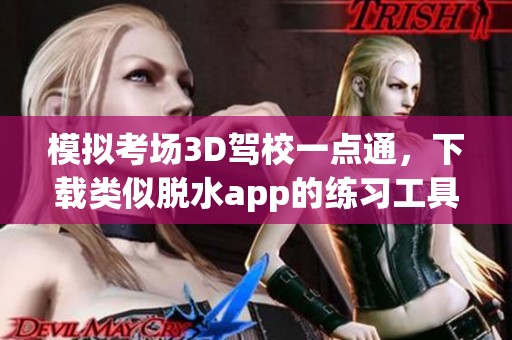 模拟考场3D驾校一点通，下载类似脱水app的练习工具来提升技能