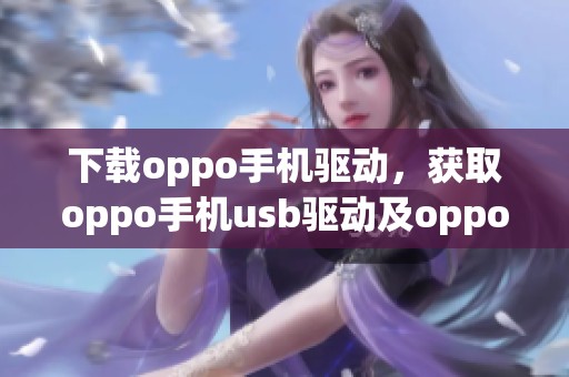 下载oppo手机驱动，获取oppo手机usb驱动及oppo驱动，请访问绿色资源网