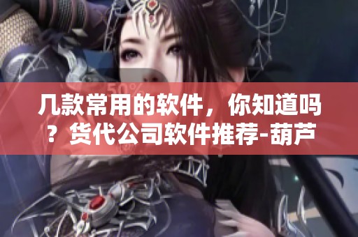 几款常用的软件，你知道吗？货代公司软件推荐-葫芦岛起航软件科技有限