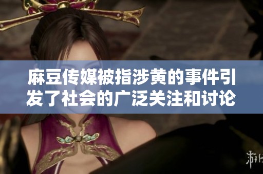 麻豆传媒被指涉黄的事件引发了社会的广泛关注和讨论。