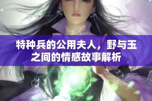 特种兵的公用夫人，野与玉之间的情感故事解析