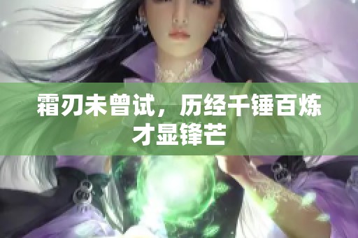 霜刃未曾试，历经千锤百炼才显锋芒
