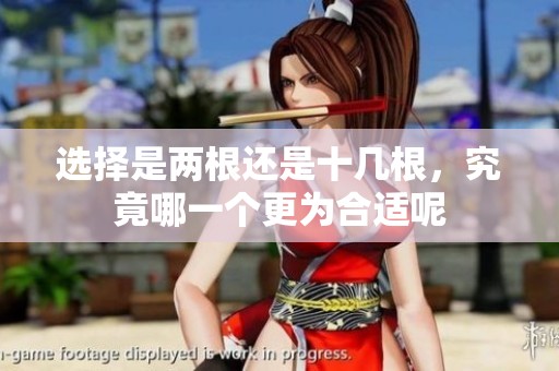 选择是两根还是十几根，究竟哪一个更为合适呢