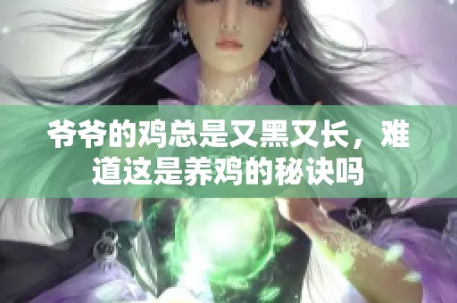 爷爷的鸡总是又黑又长，难道这是养鸡的秘诀吗