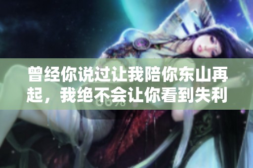 曾经你说过让我陪你东山再起，我绝不会让你看到失利的结果
