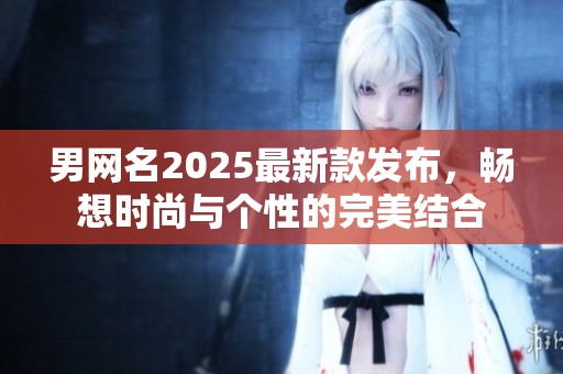 男网名2025最新款发布，畅想时尚与个性的完美结合