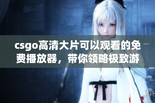 csgo高清大片可以观看的免费播放器，带你领略极致游戏体验