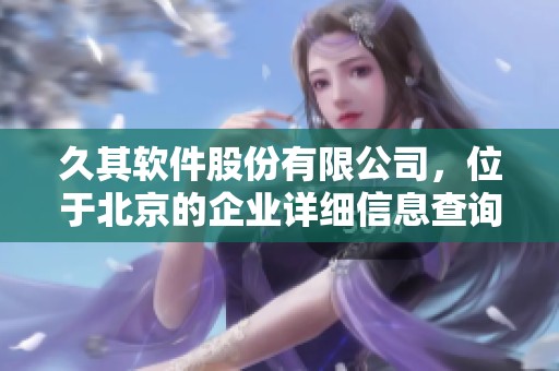 久其软件股份有限公司，位于北京的企业详细信息查询与分析。