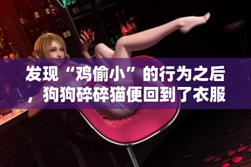 发现“鸡偷小”的行为之后，狗狗碎碎猫便回到了衣服里…
