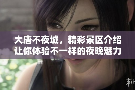 大唐不夜城，精彩景区介绍让你体验不一样的夜晚魅力